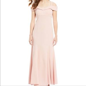 RM RICHARDS BLUSH PINK OFF SHOULDER GOWN